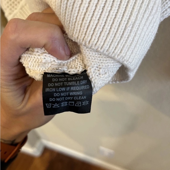 VTG BB Chunky Crewneck Sweater | Men’s Small | Slim Fit | Cable Knit Aran - Picture 4 of 7